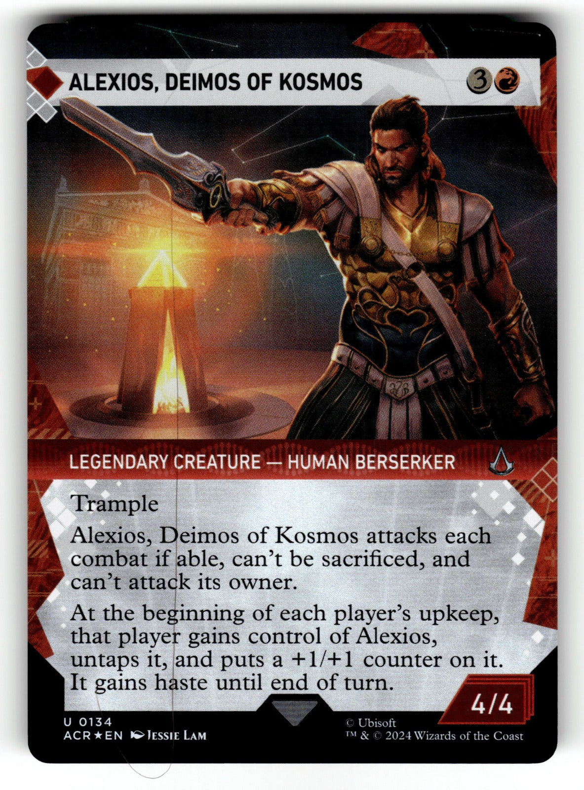 Alexios, Deimos of Kosmos (Showcase) – 134 ACR: Universes Beyond: Assassin's Creed U Foil NM