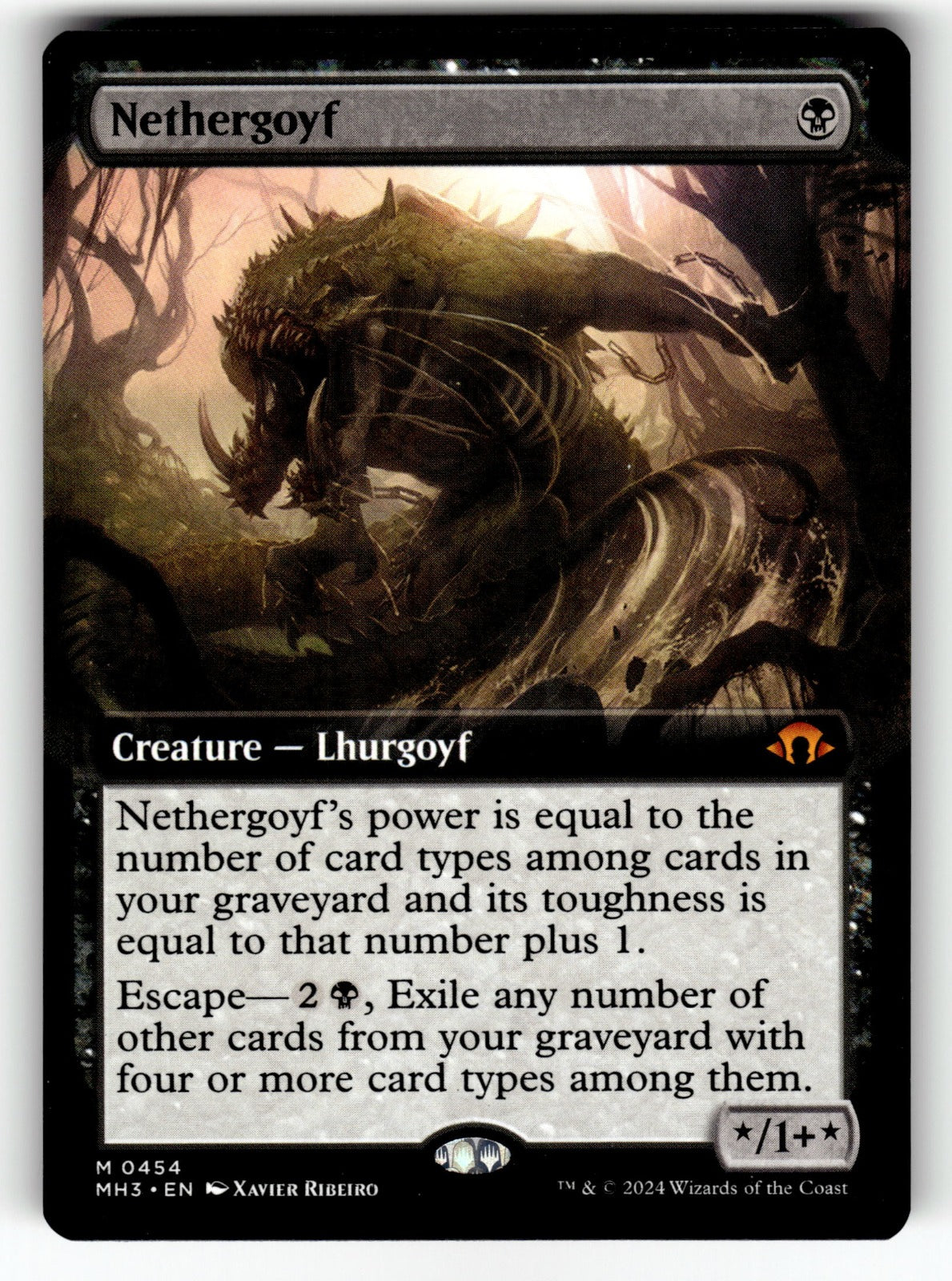 Nethergoyf (Extended Art) – 454 MH3: Modern Horizons 3 M NM
