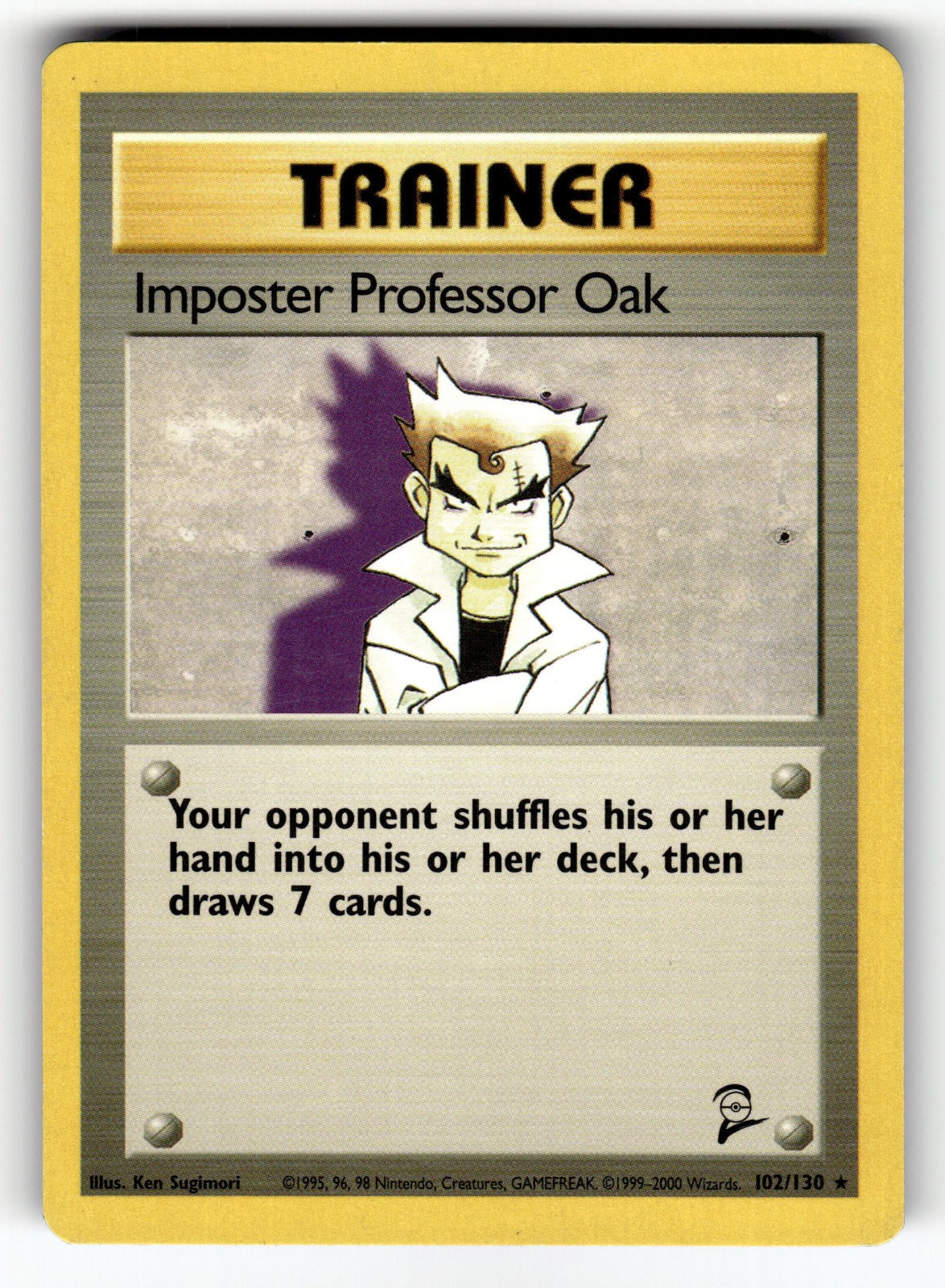 Imposter Professor Oak – 102/130 BS2: Base Set 2 Rare NM