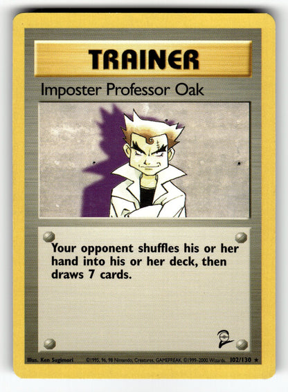 Imposter Professor Oak – 102/130 BS2: Base Set 2 Rare NM