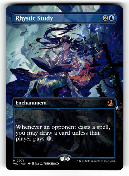 Rhystic Study (Anime Borderless) – 71 WOT: Wilds of Eldraine: Enchanting Tales M NM