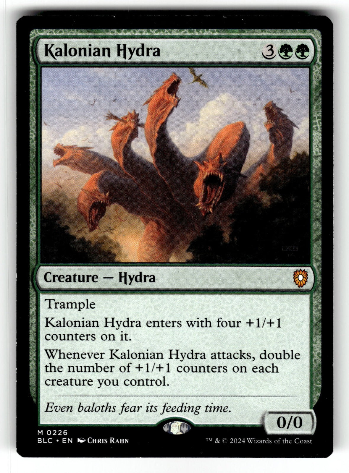 Kalonian Hydra – 226 BLC: Commander: Bloomburrow M LP