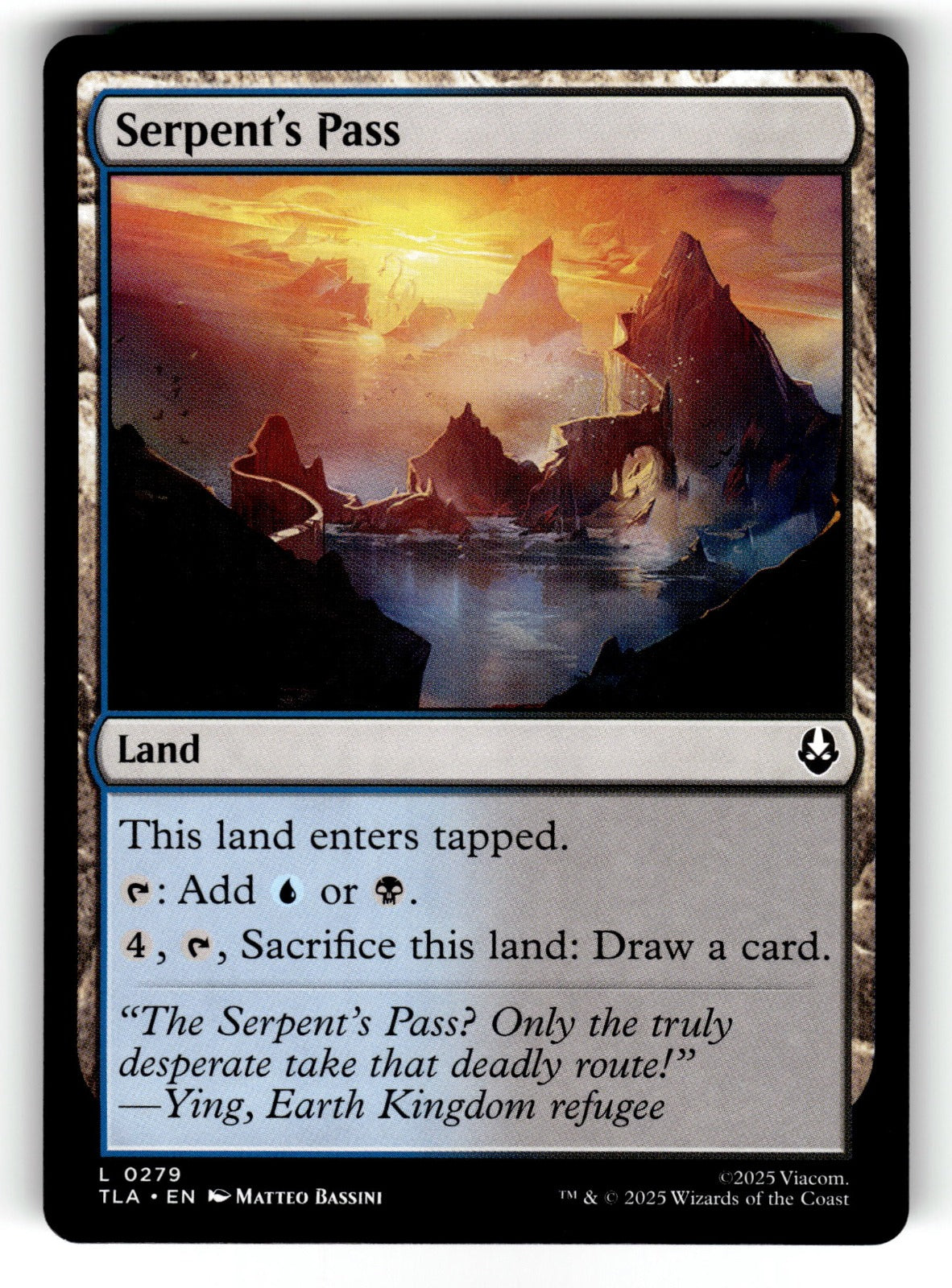 Serpents Pass – 279 TLA: Avatar: The Last Airbender L NM