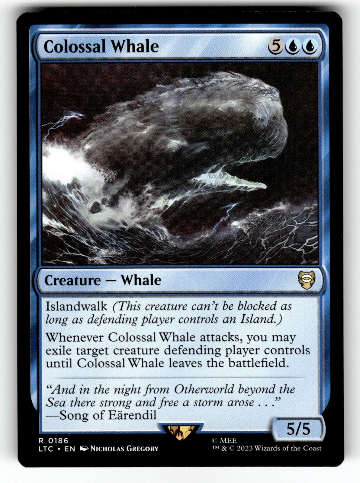 Colossal Whale – 186 LTC: Commander: The Lord of the Rings: Tales of Middle-earth R NM