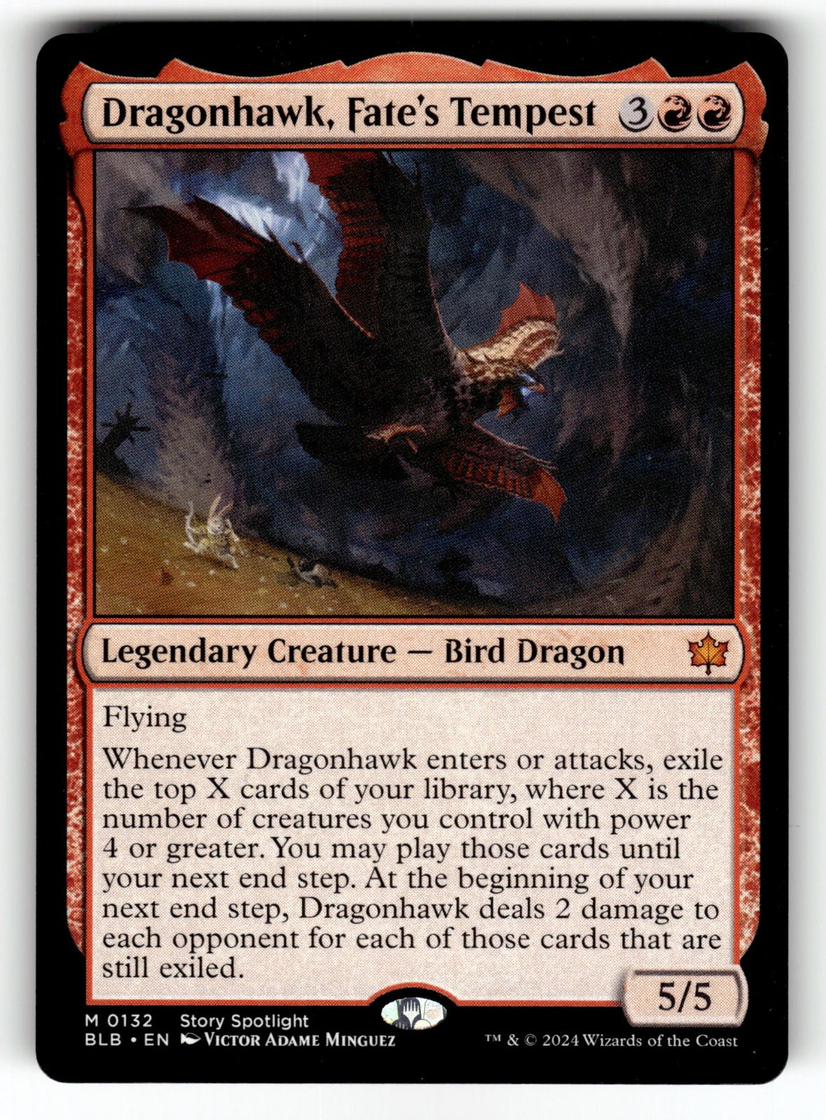 Dragonhawk, Fate's Tempest – 132 BLB: Bloomburrow M NM