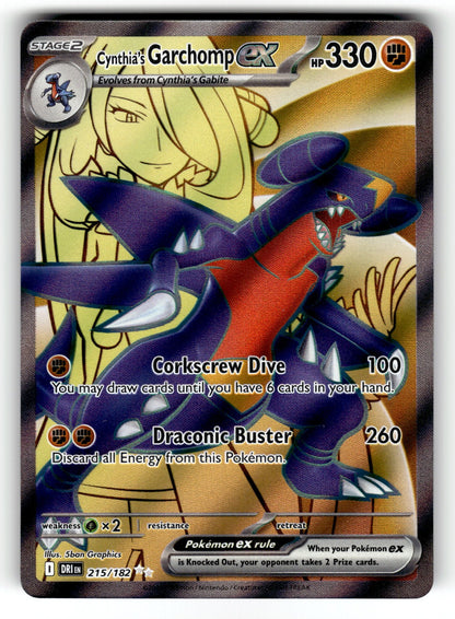 Cynthia's Garchomp ex – 215/182 DRI: SV10: Destined Rivals Ultra Rare HoloMP