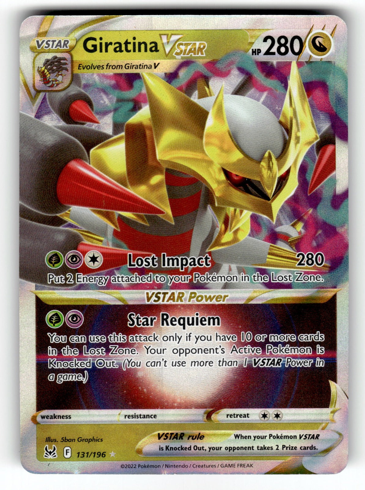 Giratina VSTAR – 131/196 SWSH11: SWSH11: Lost Origin Ultra Rare Holo NM