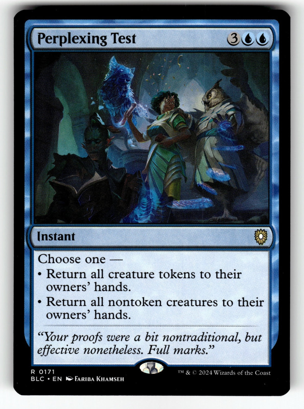Perplexing Test – 171 BLC: Commander: Bloomburrow R NM