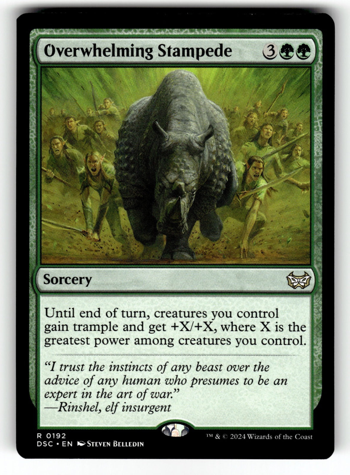 Overwhelming Stampede – 192 DSC: Commander: Duskmourn: House of Horror R NM