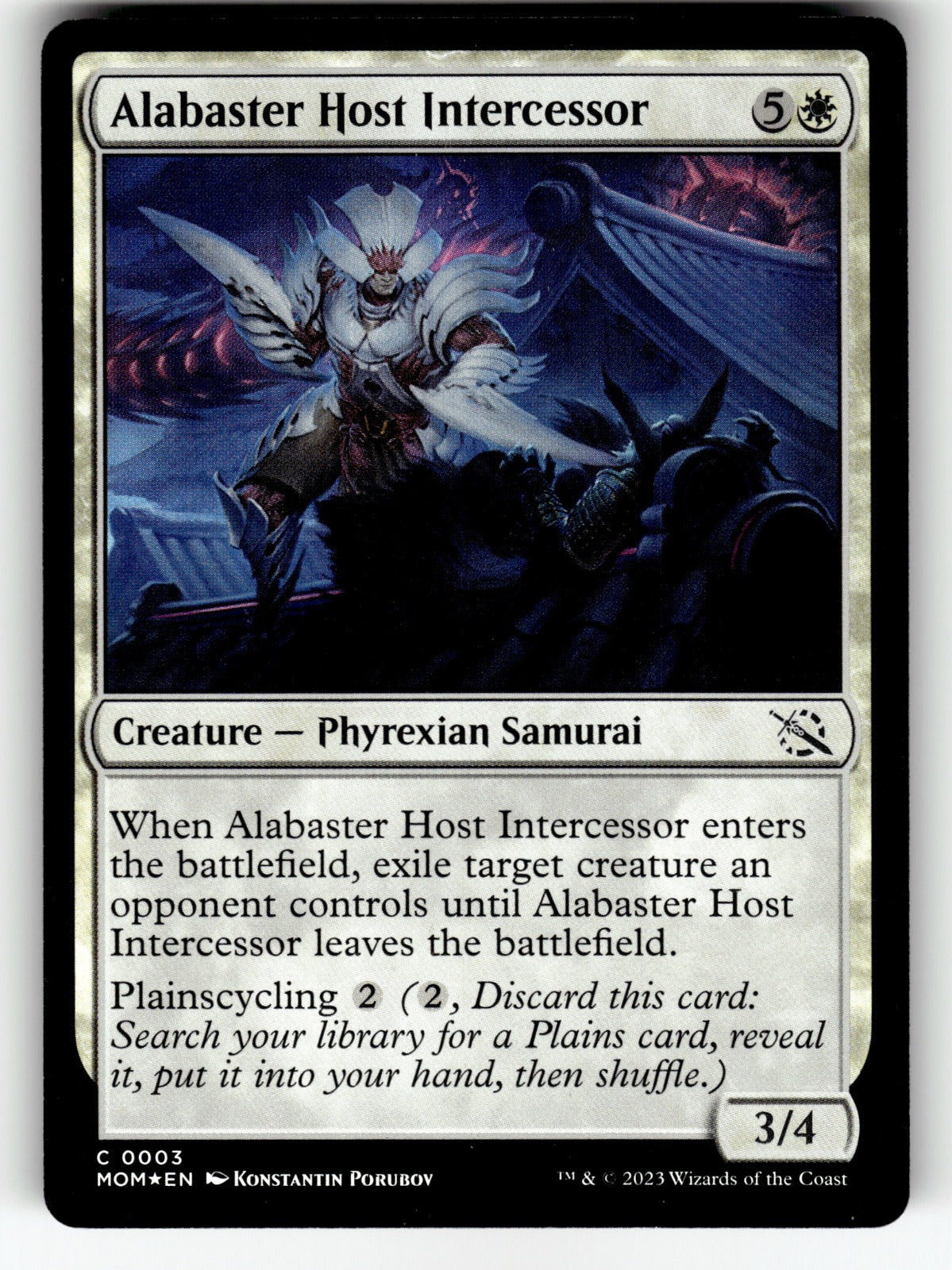 Alabaster Host Intercessor – 3 MOM: March of the Machine C Foil NM
