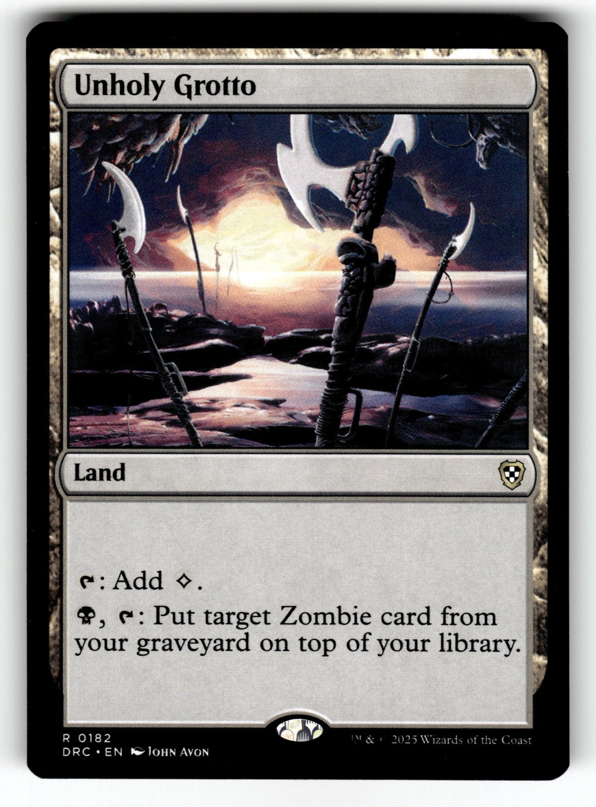 Unholy Grotto – 182 DRC: Commander: Aetherdrift R NM