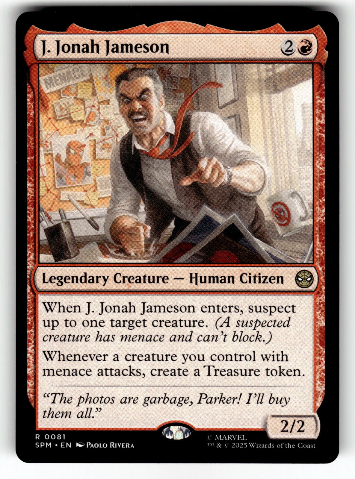J. Jonah Jameson – 81 SPM: Marvel's Spider-Man R NM