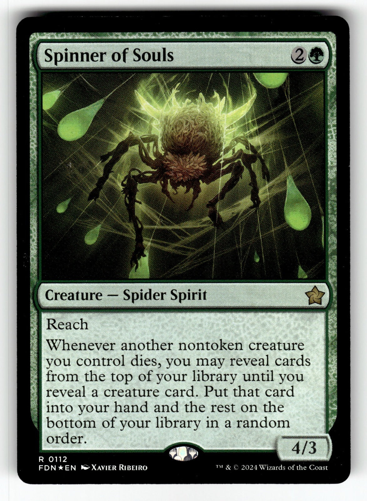 Spinner of Souls – 112 FDN: Foundations R Foil NM