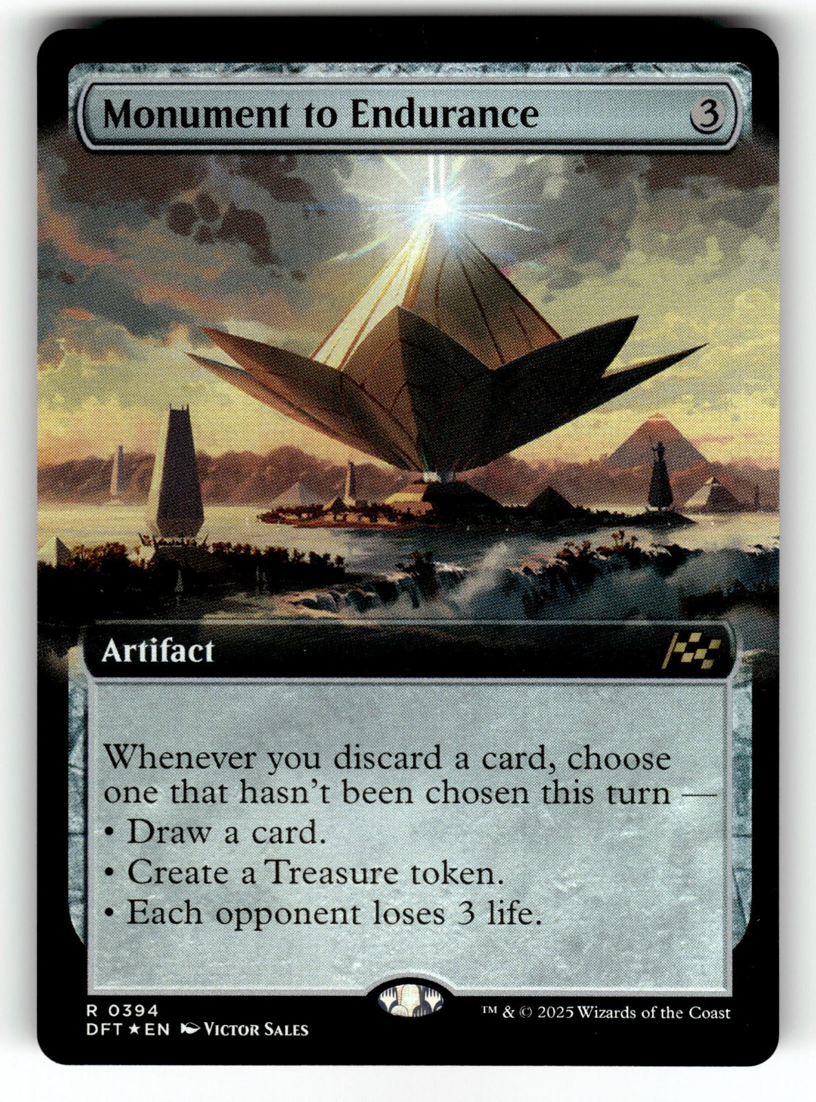Monument to Endurance (Extended Art) – 394 DFT: Aetherdrift R Foil NM