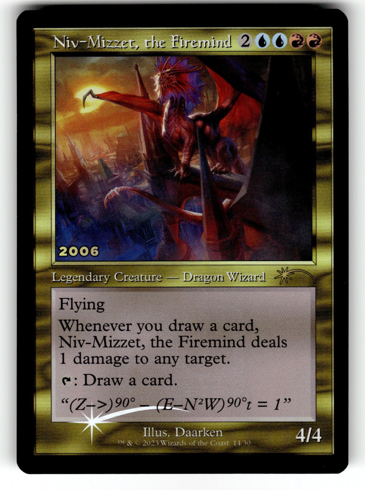 Niv-Mizzet, the Firemind – 14 30A-P: 30th Anniversary Promos P Foil NM