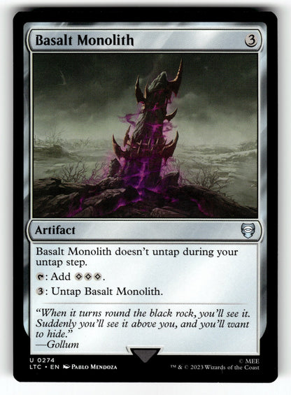 Basalt Monolith – 274 LTC: Commander: The Lord of the Rings: Tales of Middle-earth U LP