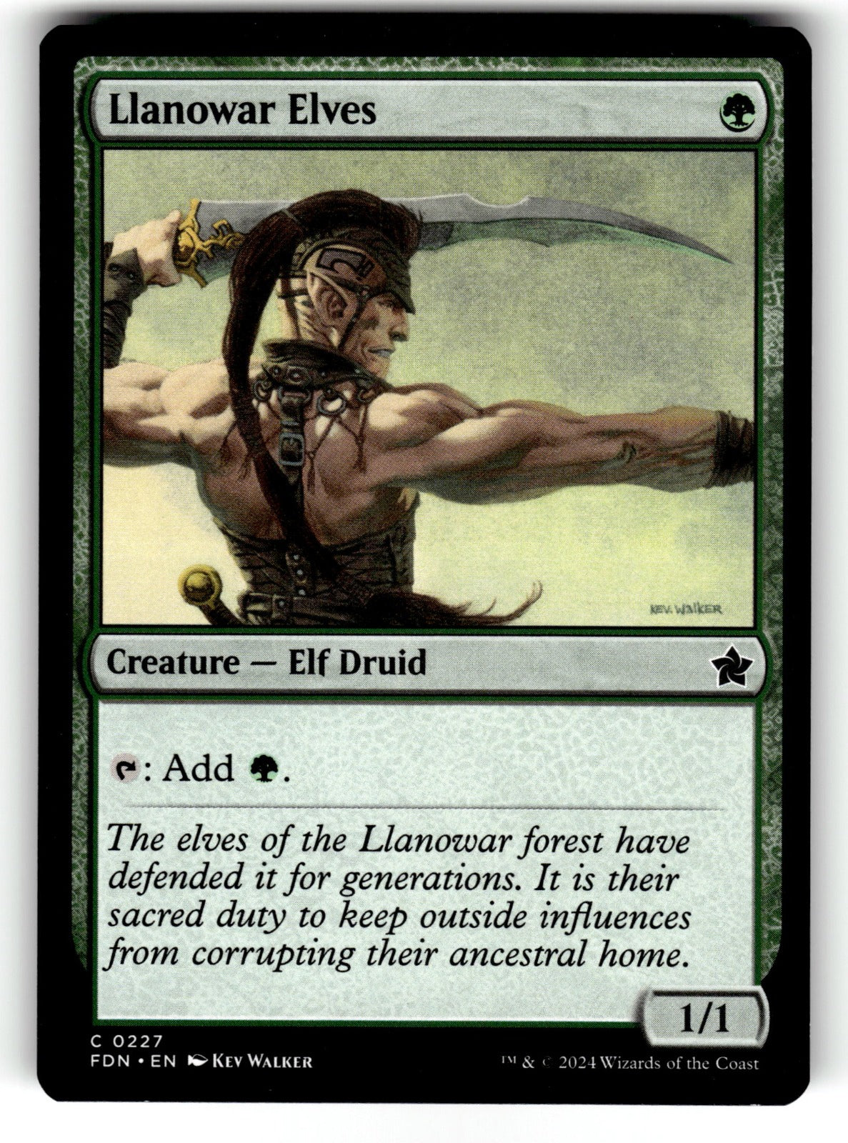 Llanowar Elves – 227 FDN: Foundations C NM