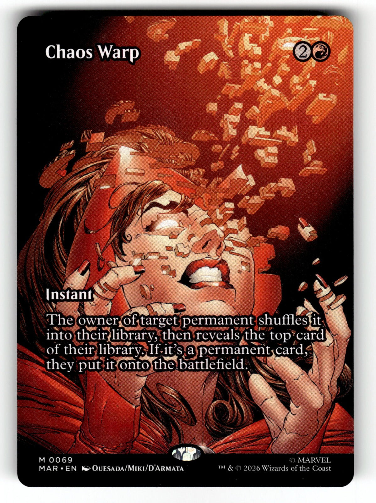 Chaos Warp (Borderless) – 69 MAR: Marvel Universe Eternal-Legal M NM