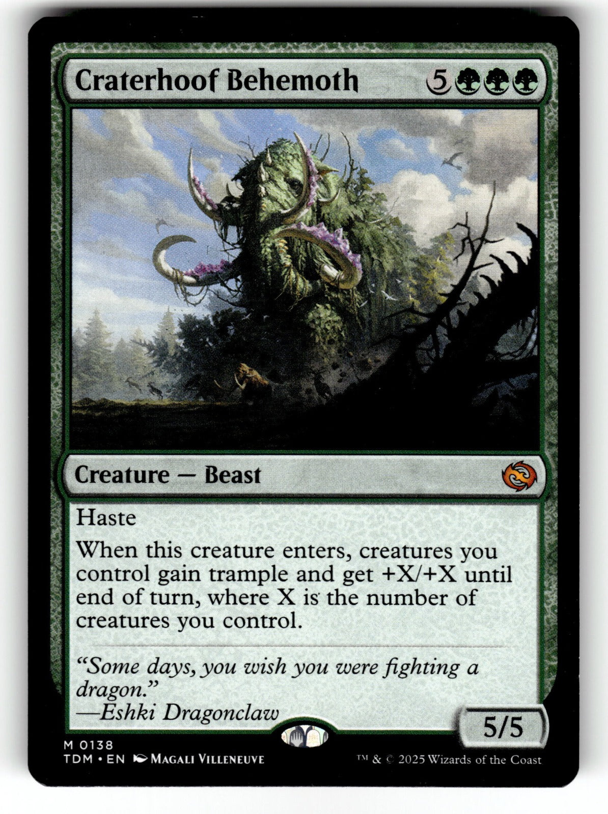 Craterhoof Behemoth – 138 TDM: Tarkir: Dragonstorm M NM