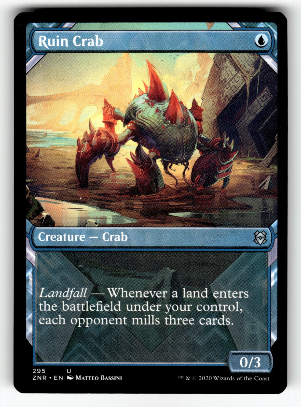 Ruin Crab (Showcase) – 295 ZNR: Zendikar Rising U NM