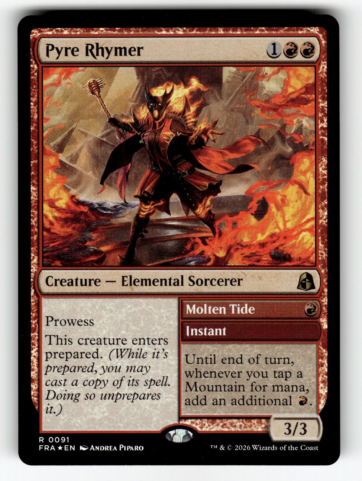 Pyre Rhymer – 91 FRA: Reality Fracture R Foil NM