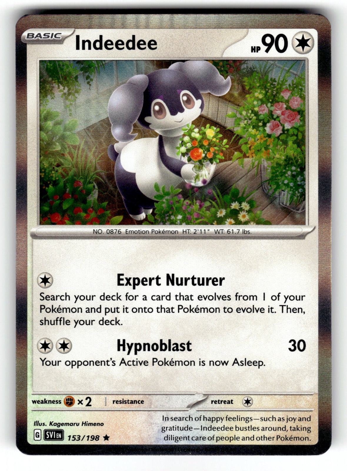 Indeedee – 153/198 SVI: SV01: Scarlet & Violet Base Set Rare Holo NM