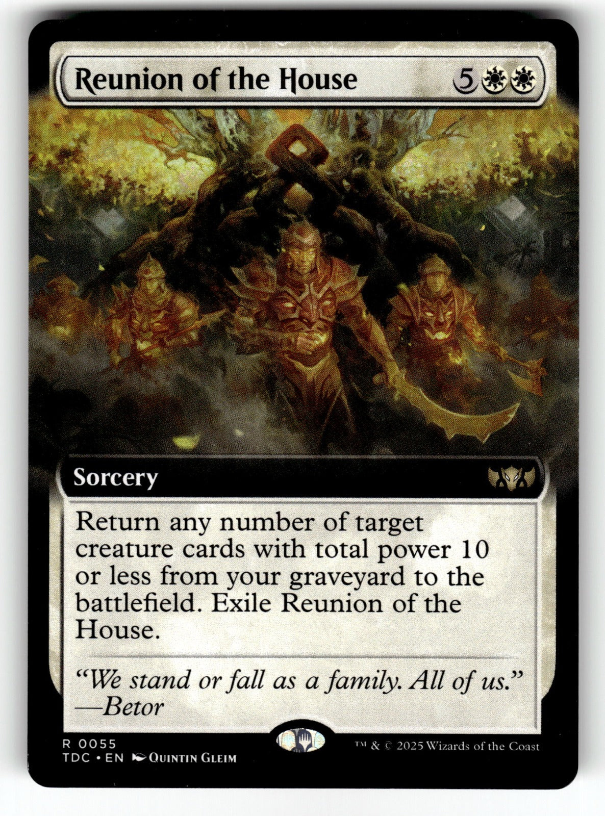 Reunion of the House (Extended Art) – 55 TDC: Commander: Tarkir: Dragonstorm R NM