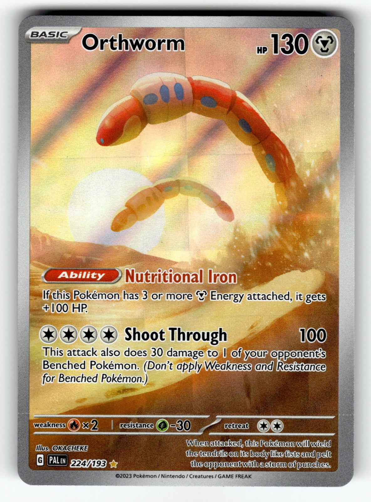 Orthworm – 224/193 PAL: SV02: Paldea Evolved Illustration Rare HoloMP