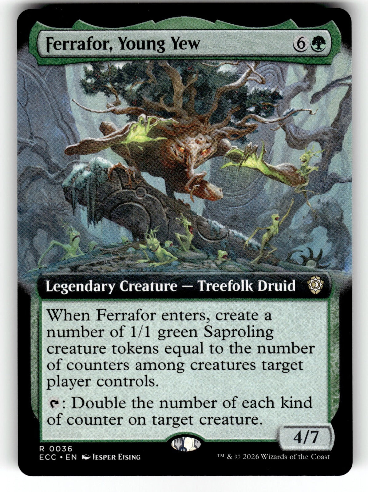 Ferrafor, Young Yew (Extended Art) – 36 ECC: Commander: Lorwyn Eclipsed R NM