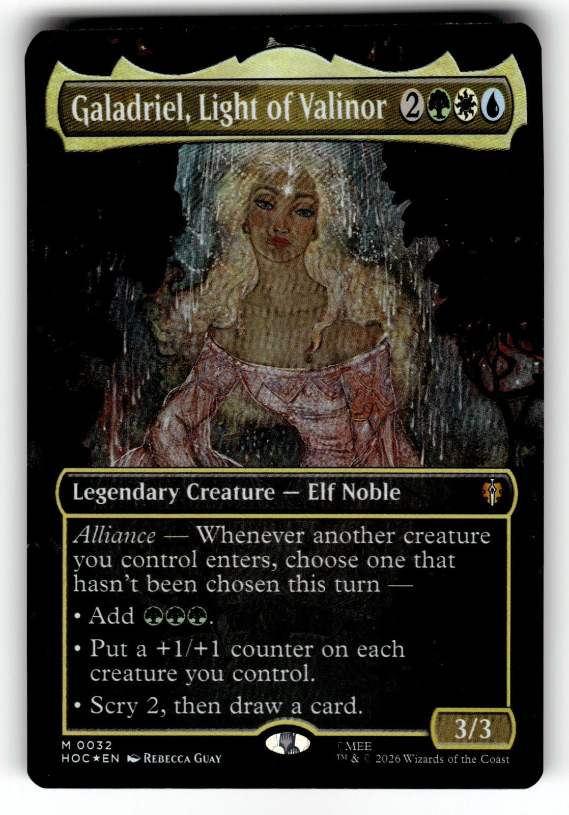 Galadriel, Light of Valinor (Borderless) – 32 HOC: The Hobbit: Eternal-Legal M Foil NM