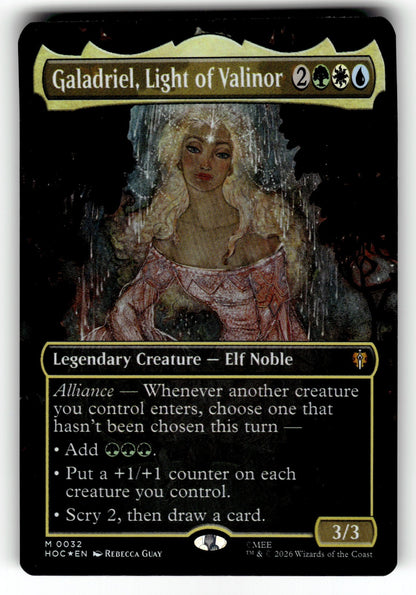 Galadriel, Light of Valinor (Borderless) – 32 HOC: The Hobbit: Eternal-Legal M Foil NM
