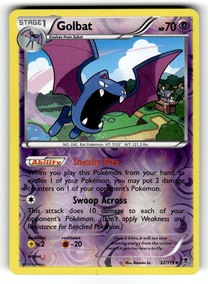Golbat – 32/119 PHF: XY - Phantom Forces Uncommon Reverse Holo LP