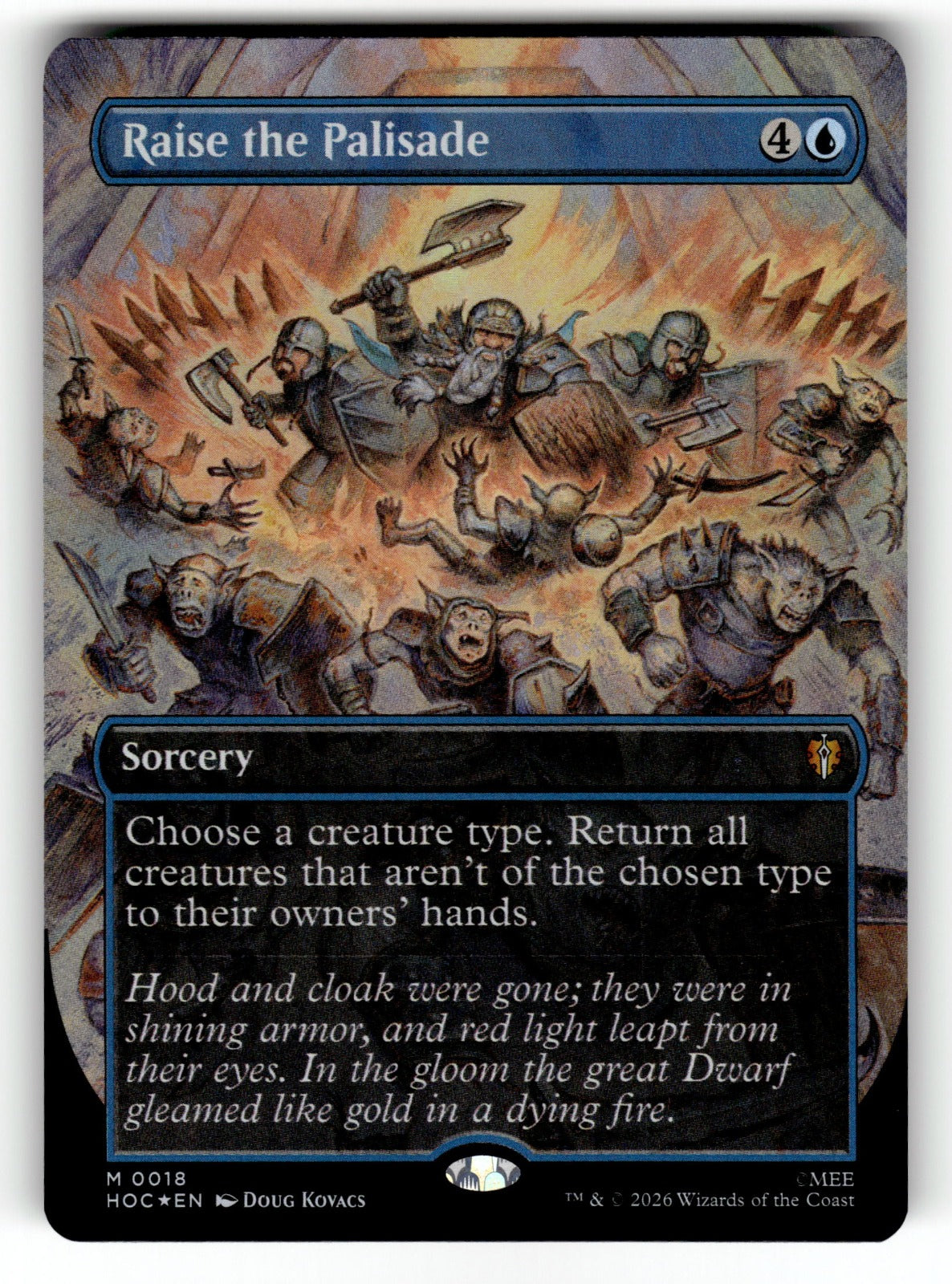 Raise the Palisade (Borderless) – 18 HOC: The Hobbit: Eternal-Legal M Foil NM