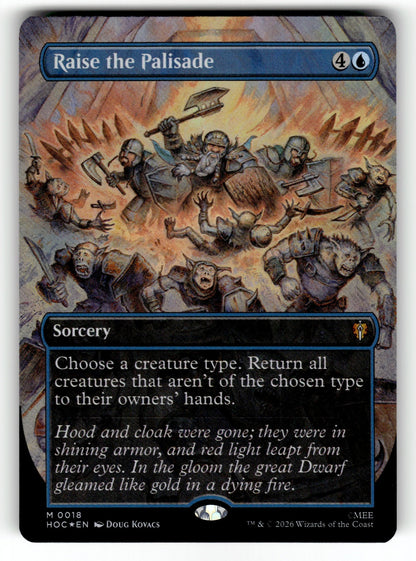 Raise the Palisade (Borderless) – 18 HOC: The Hobbit: Eternal-Legal M Foil NM
