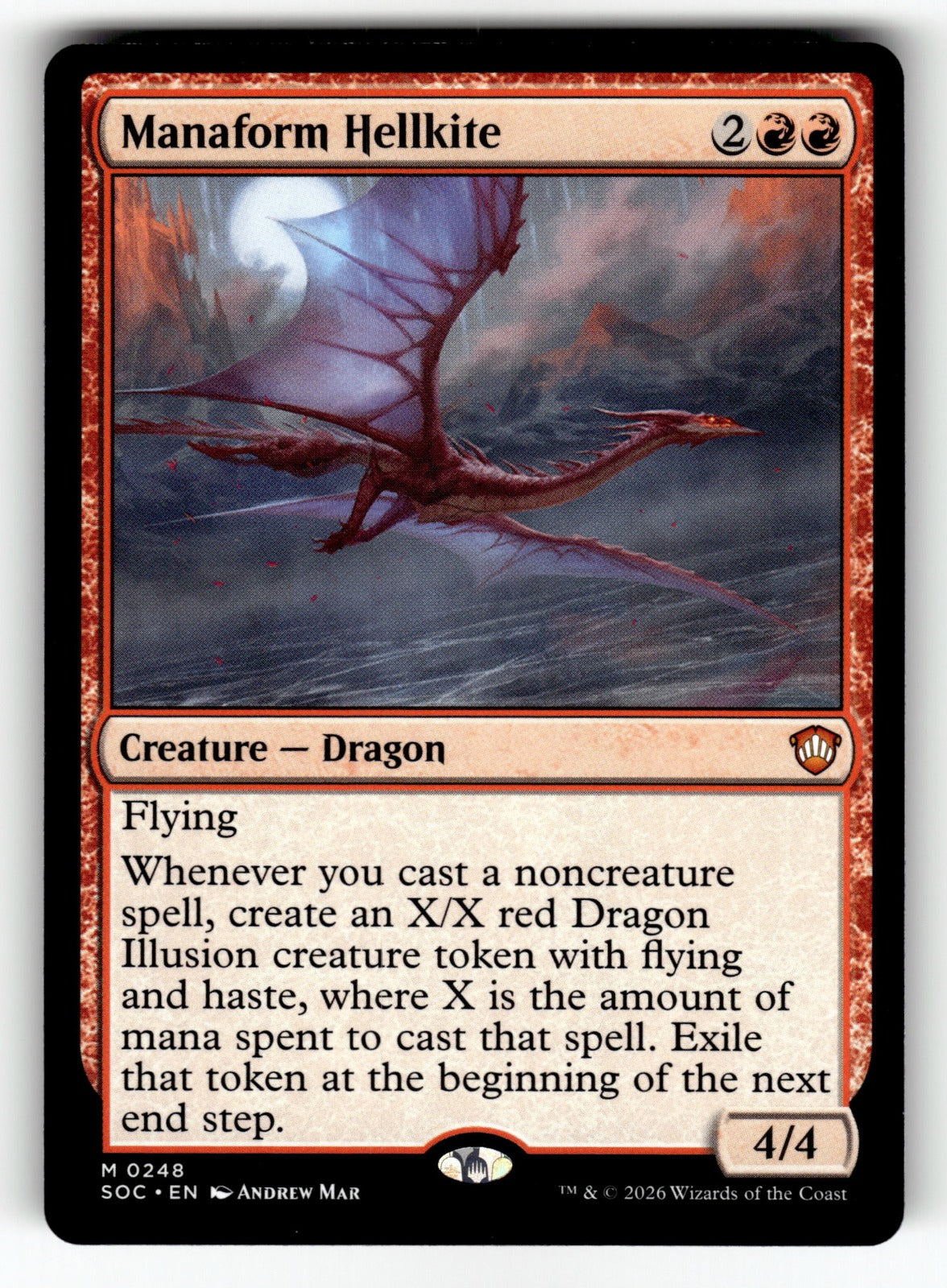 Manaform Hellkite – 248 SOC: Commander: Secrets of Strixhaven M NM