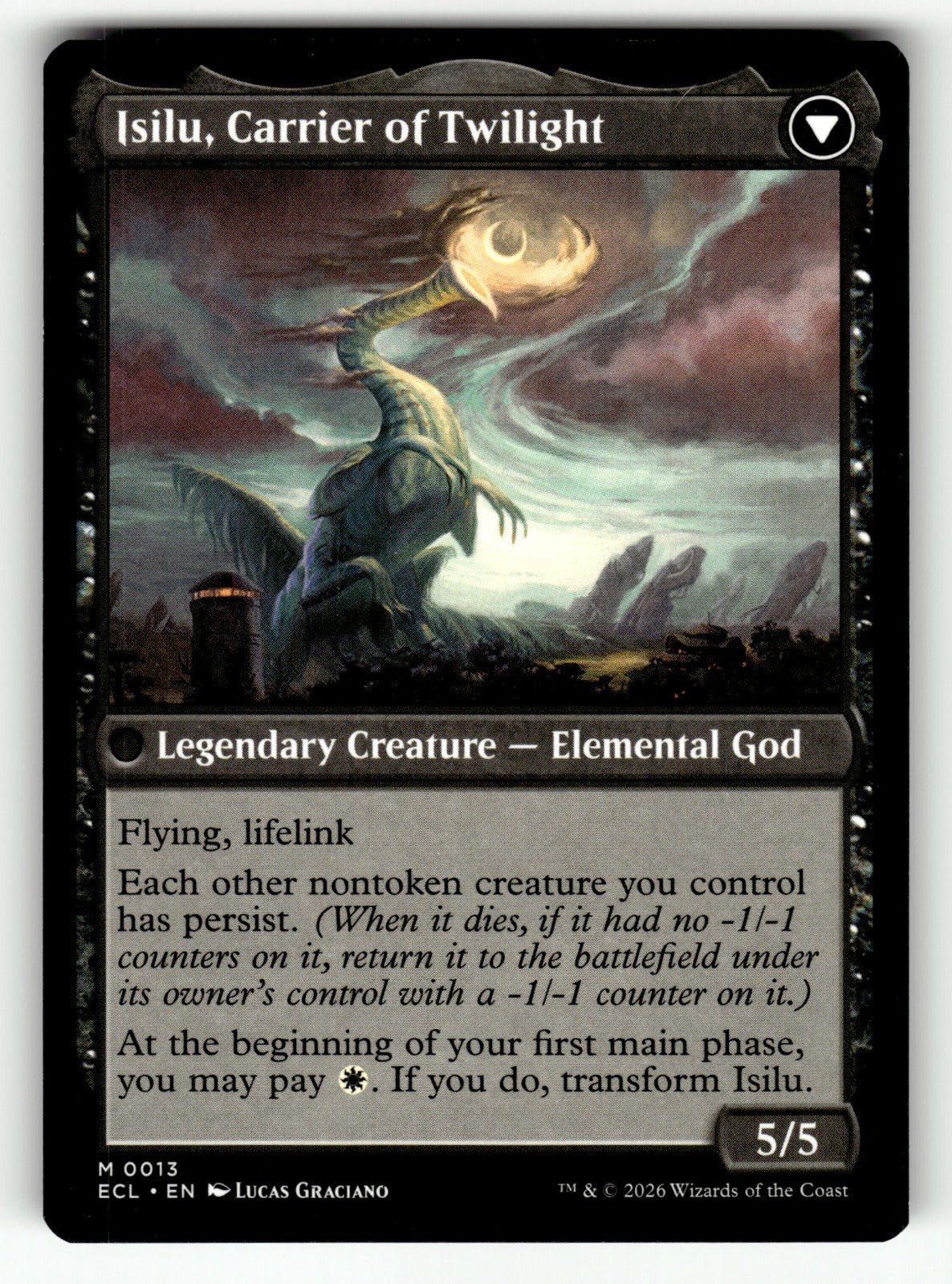 Eirdu, Carrier of Dawn – 13 ECL: Lorwyn Eclipsed M NM (Back)