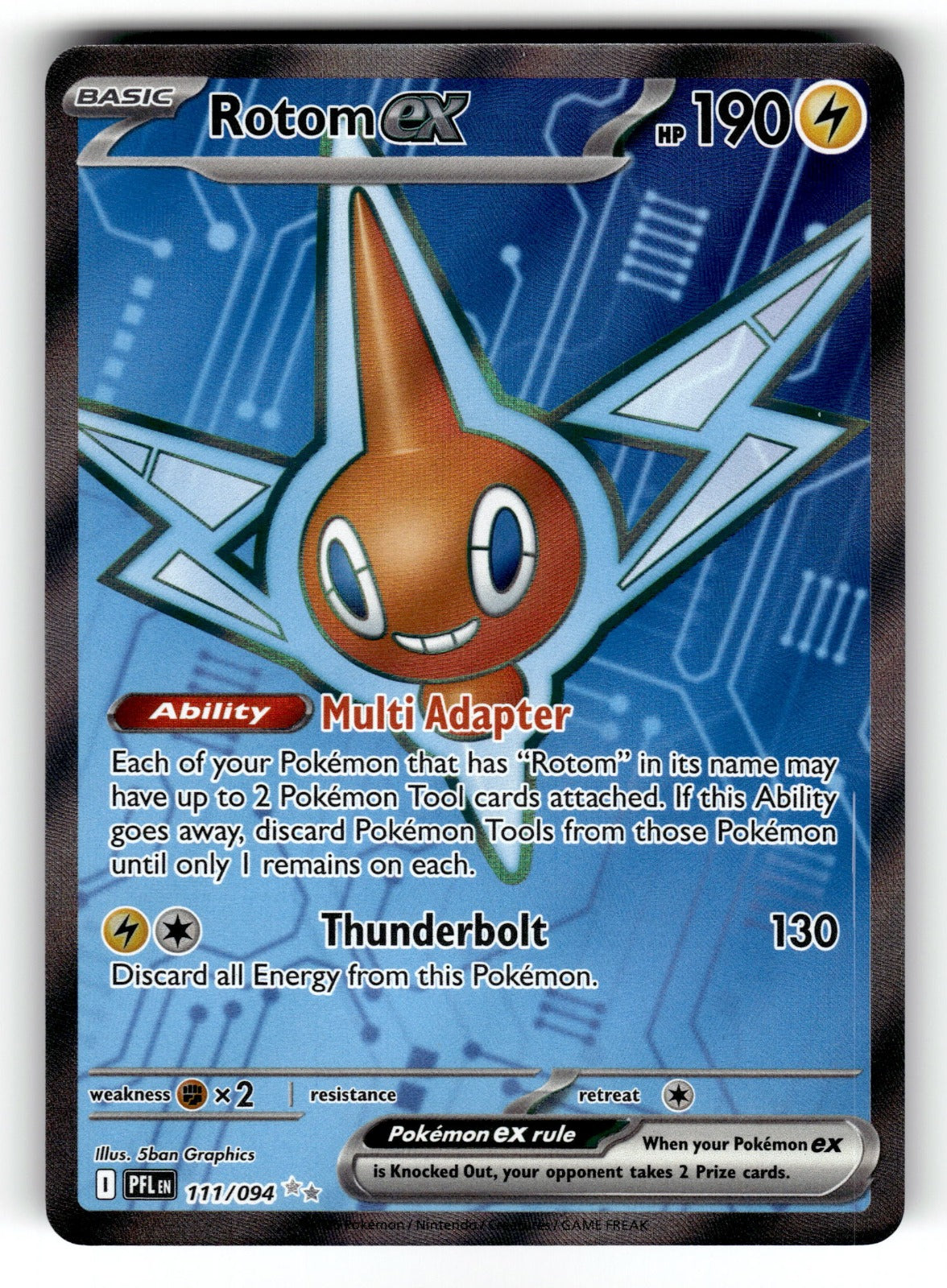 Rotom ex – 111/094 PFL: ME02: Phantasmal Flames Ultra Rare HoloMP