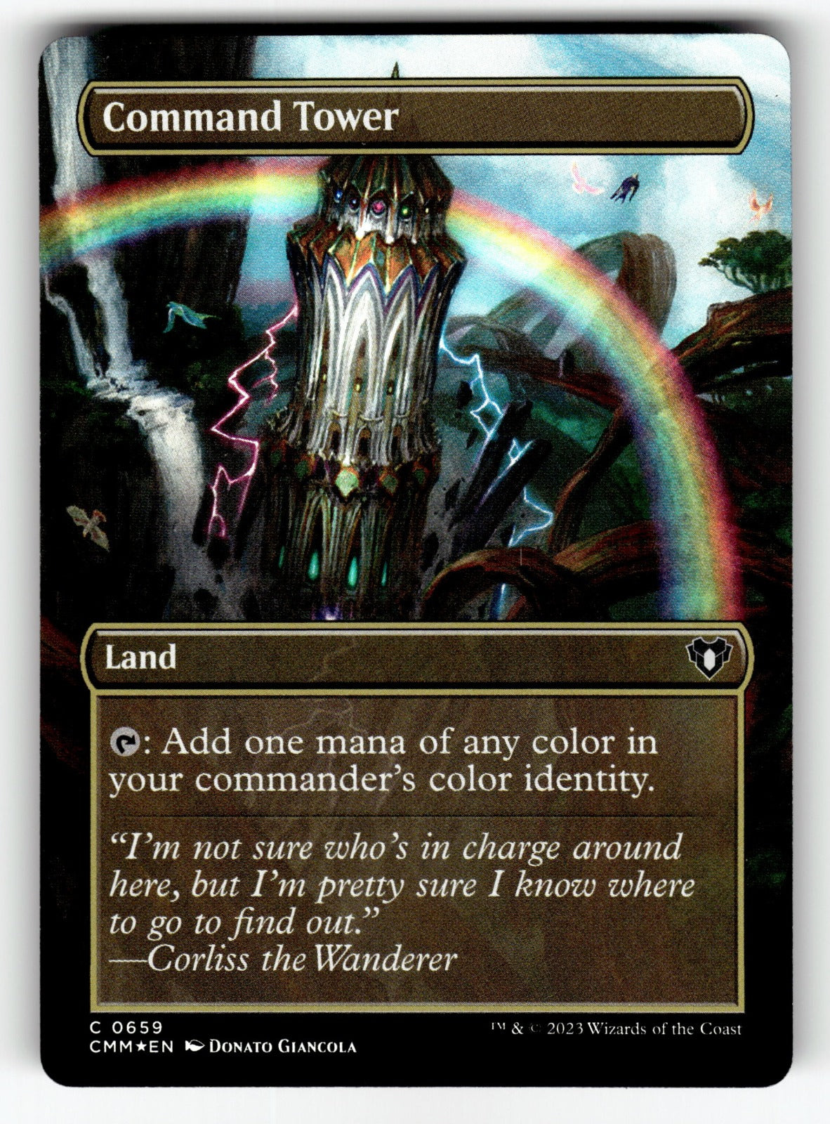 Command Tower Borderless – 659 CMM: Commander Masters C Foil NM