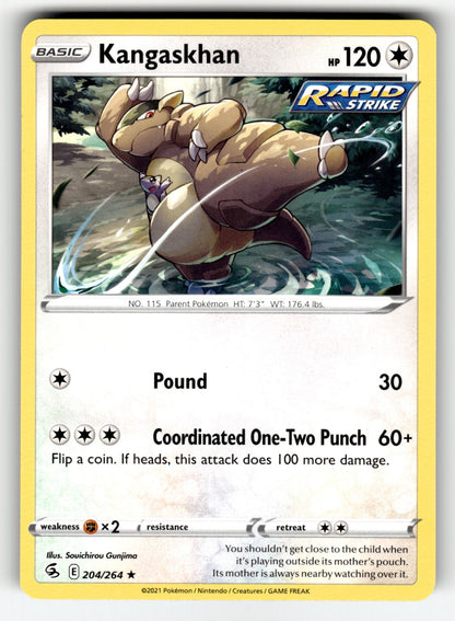 Kangaskhan – 204/264 SWSH08: SWSH08: Fusion Strike Rare NM