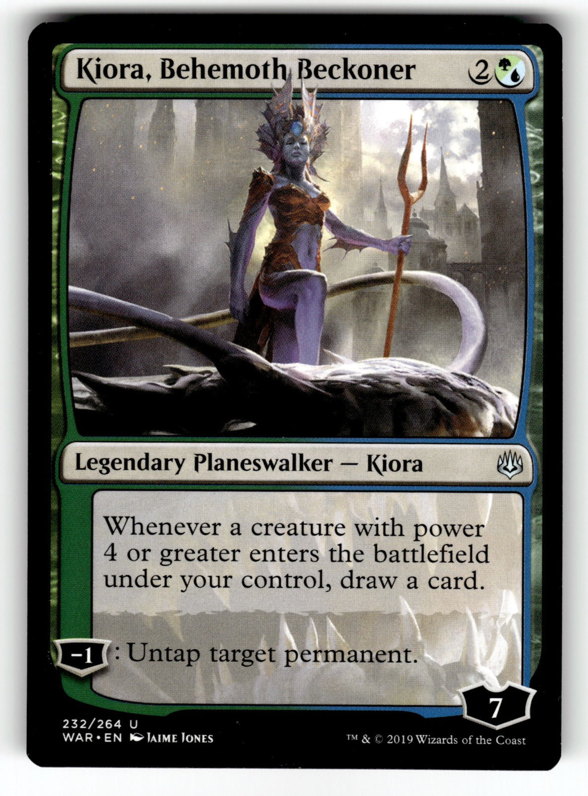 Kiora, Behemoth Beckoner – 232 WAR: War of the Spark U NM