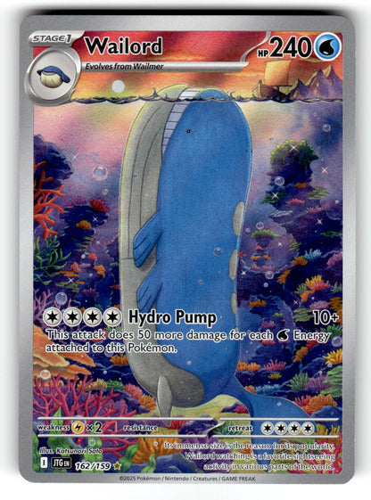 Wailord – 162/159 JTG: SV09: Journey Together Illustration Rare HoloNM
