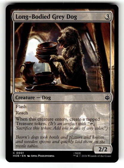 Long-Bodied Grey Dog – 1 HOB: The Hobbit C NM