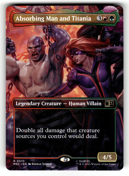 Absorbing Man and Titania (Borderless) – 510 MSC: Commander: Marvel Super Heroes R NM