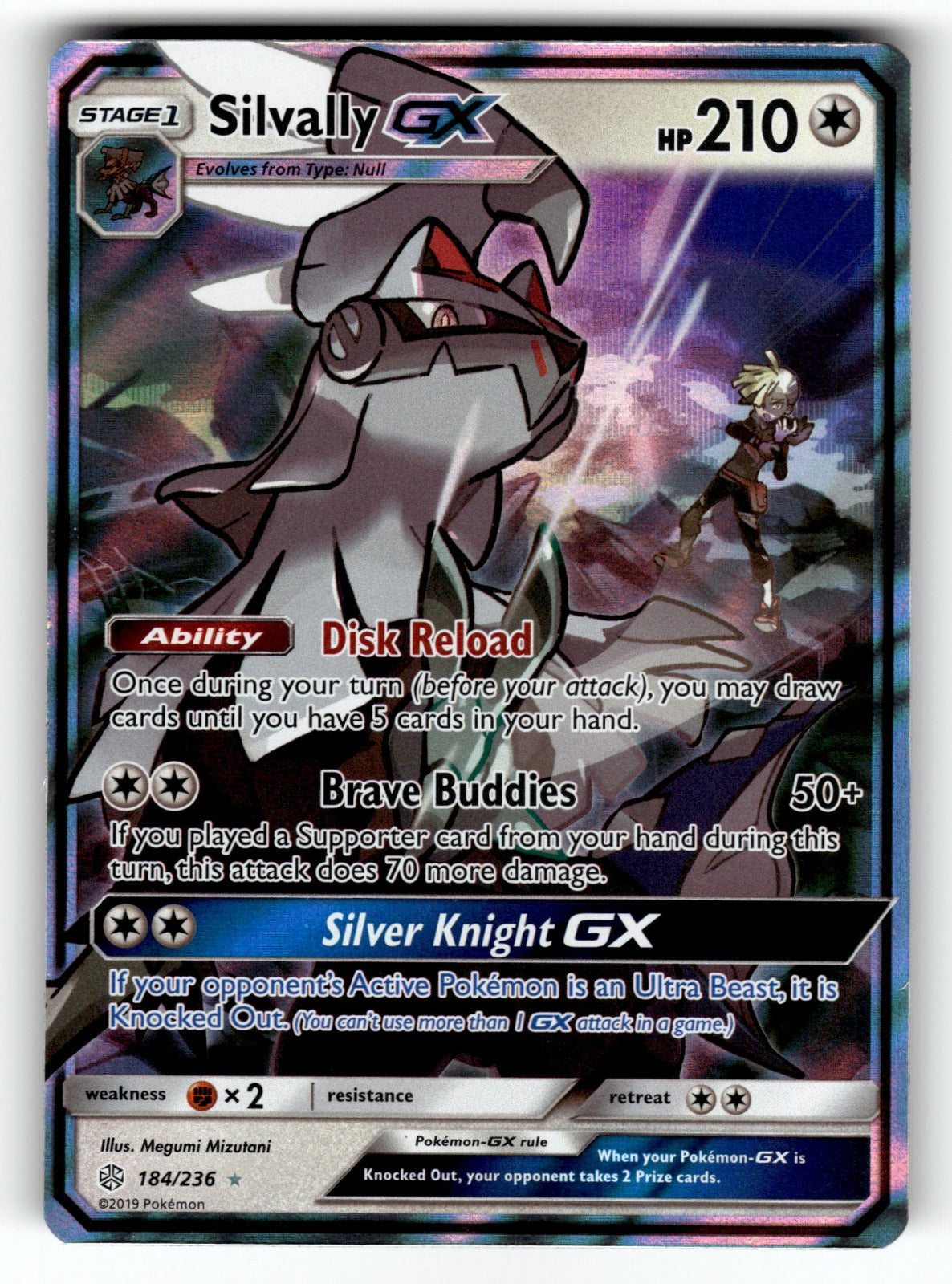 Silvally GX - 184/236 SM12: SM - Cosmic Eclipse Ultra Rare Holo NM