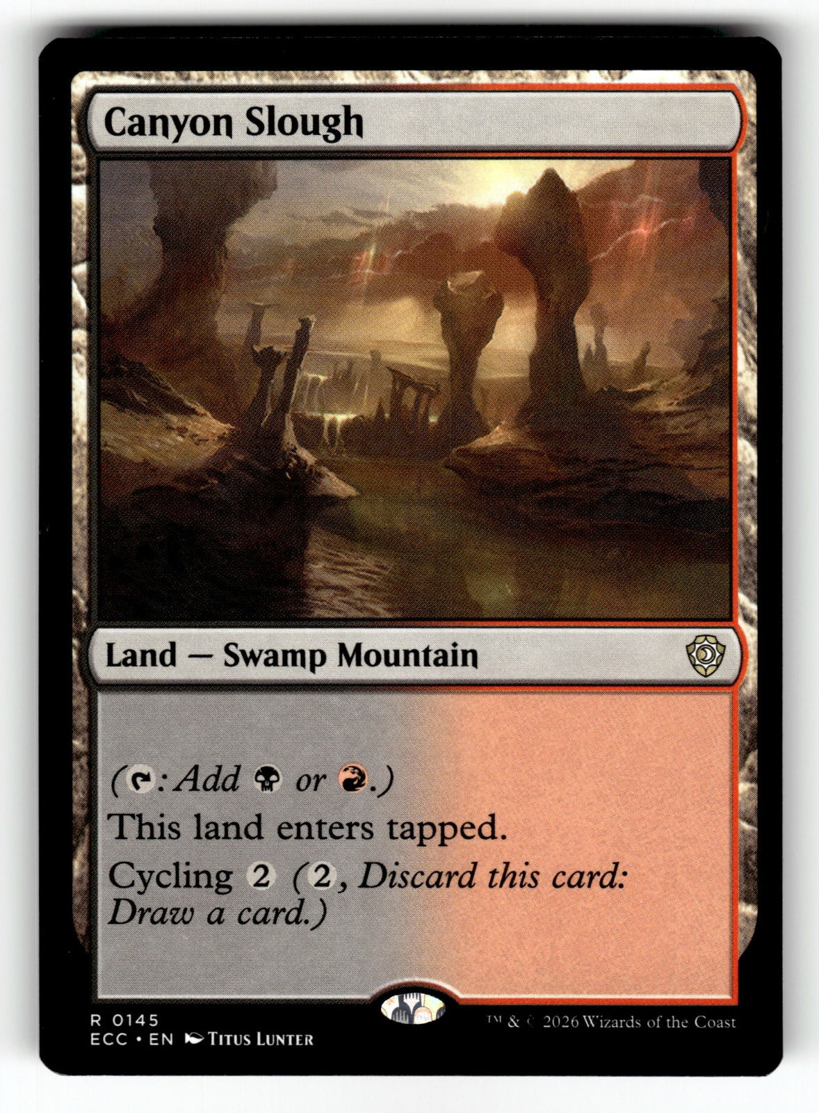 Canyon Slough – 145 ECC: Commander: Lorwyn Eclipsed R NM