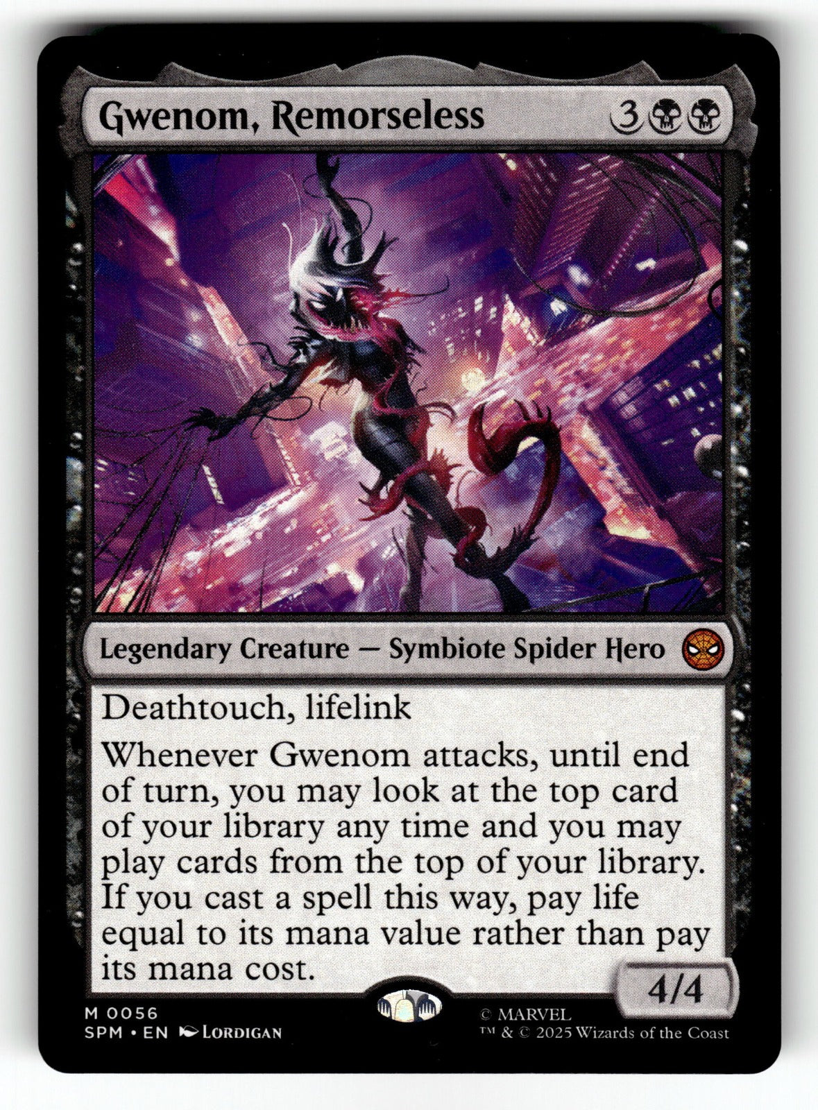 Gwenom, Remorseless – 56 SPM: Marvel's Spider-Man M NM