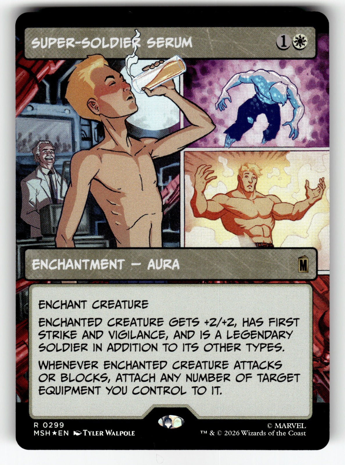 Super-Soldier Serum (Borderless) – 299 MSH: Marvel Super Heroes R Foil NM