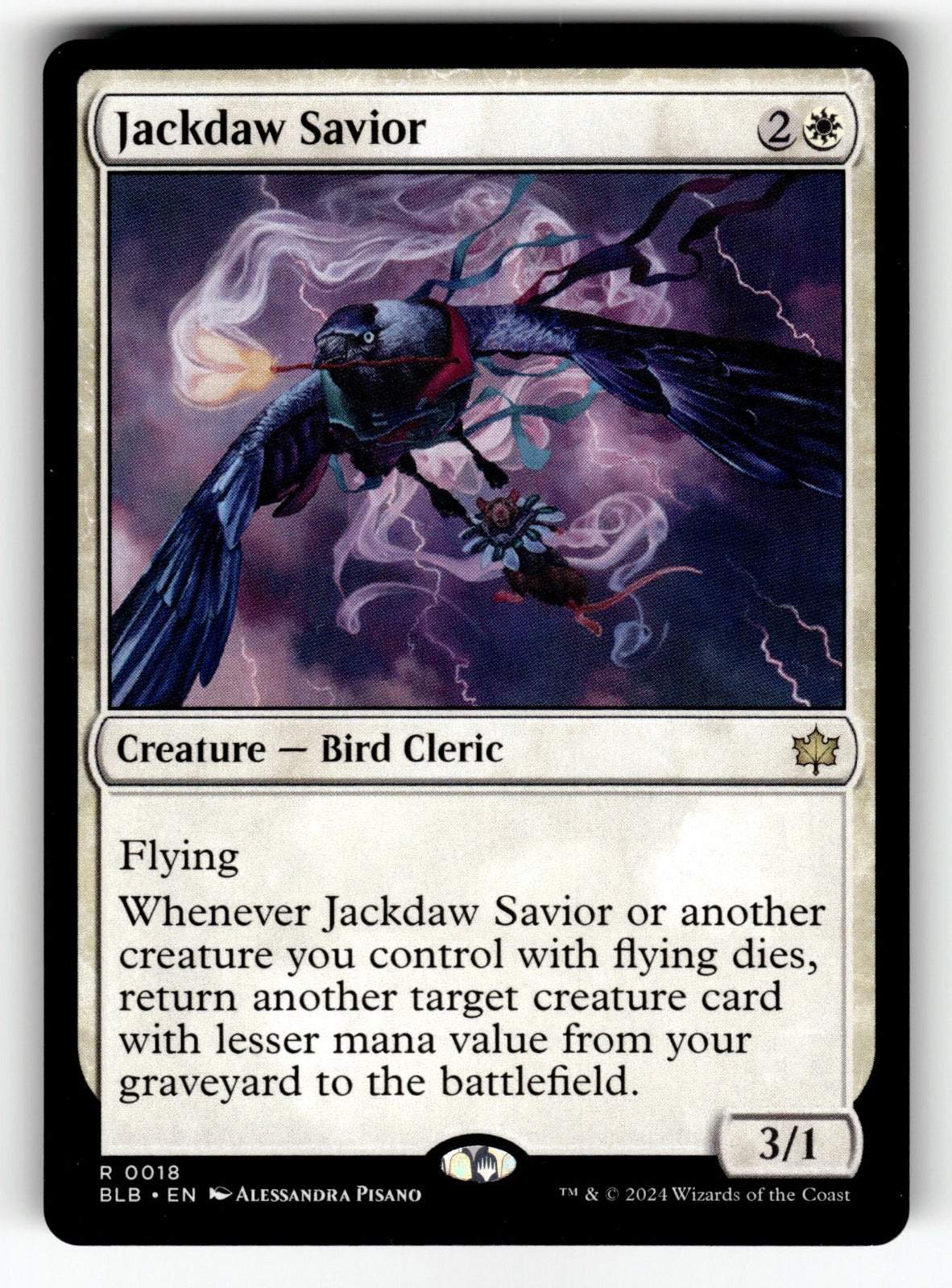 Jackdaw Savior – 18 BLB: Bloomburrow R NM