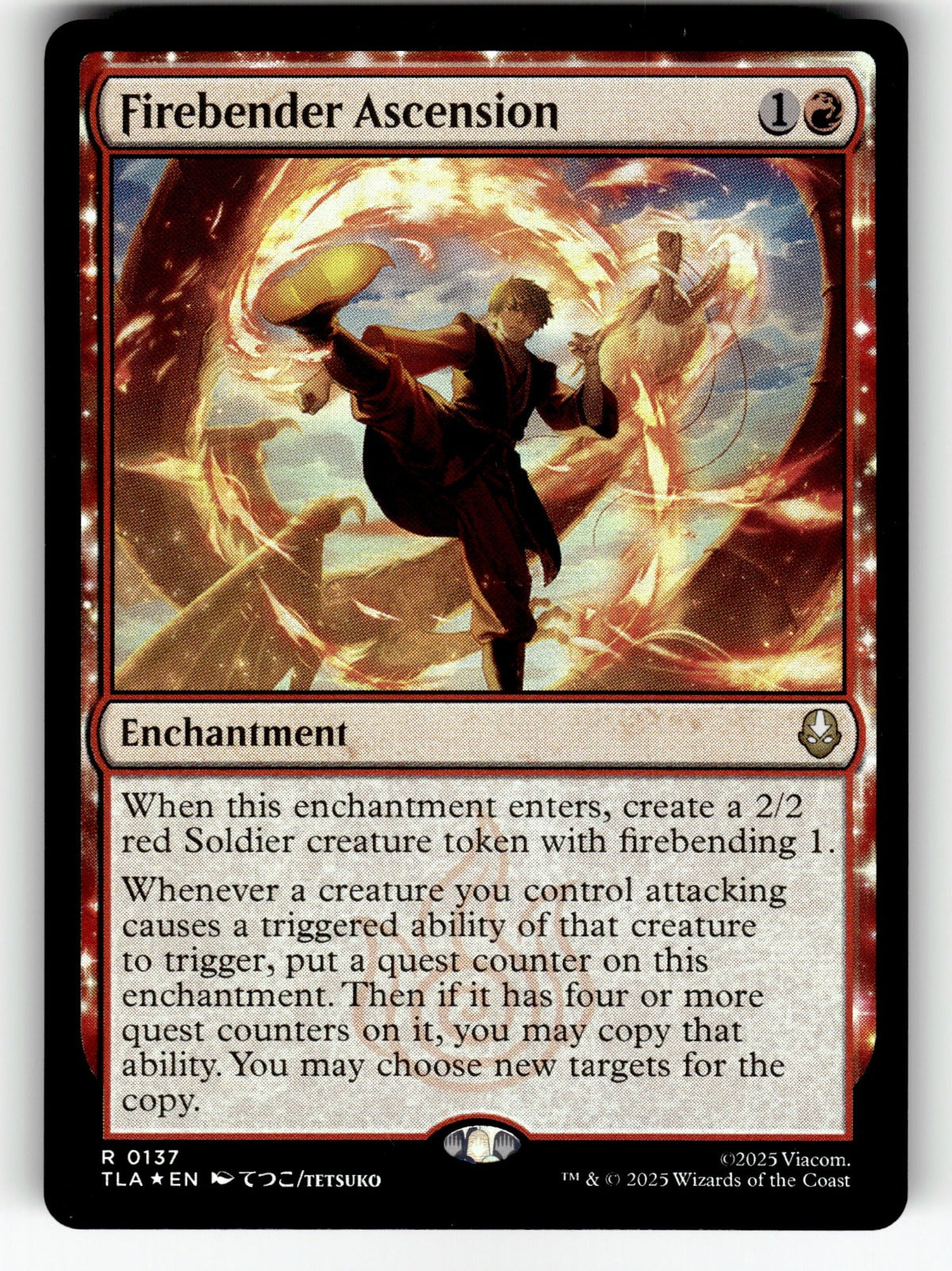 Firebender Ascension – 137 TLA: Avatar: The Last Airbender R Foil NM