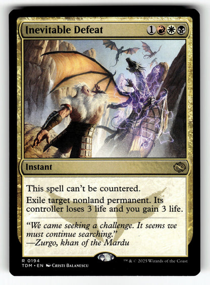 Inevitable Defeat – 194 TDM: Tarkir: Dragonstorm R NM